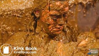 Betty covers herself completely in cowshit