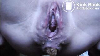 Mature bbw shitting closeup