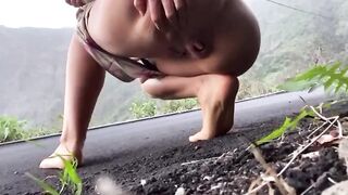 OUTDOOR BACKDOOR DROPS! PUBLIC SCAT SLUTS COMPILATION