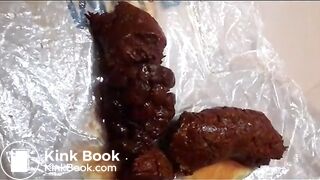 Masturbating and squirting after pooping out a hard turd