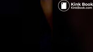 Woman in black pooping