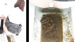 Japanese girl's huge enema expulsion