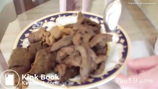 4 girls 1 plate for this slave