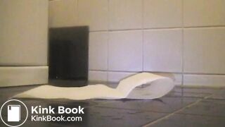 Pee and poop on a tiled floor