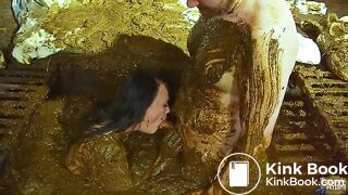 Betty and Frankys Cowshit Adventure - Blowjob in the manure channel