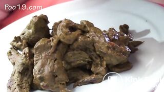 2 Enormous plates of poop for slave