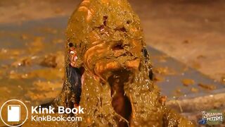 Betty has her whole face covered with cowshit