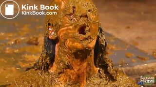 Betty has her whole face covered with cowshit