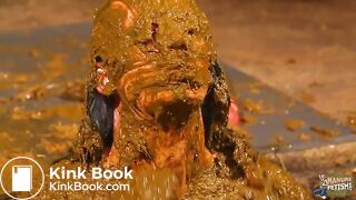 Betty has her whole face covered with cowshit