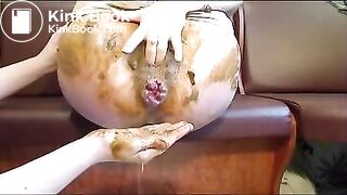 Lesbians enema fisting shitting and squirting
