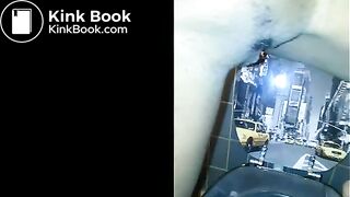 Dropping hard lumps into the toilet bowl