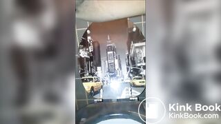 Dropping hard lumps into the toilet bowl