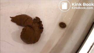 Hard poop in the shower room