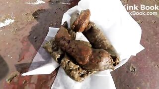 shitting on old boat