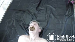 Dominant Mistress feeds slave