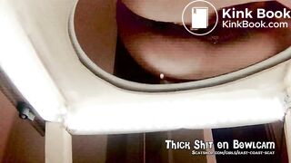 Potty chair poop viewed from three different angles