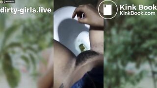 Young girl make dirty public show outdoor with pee