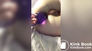 Hottie - huge butt plug fun!