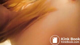 Pretty redhead poops into her clogged toilet