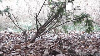 Blonde has an urgent pee and poop