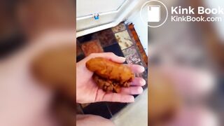 Elle chie puis lèche son étron - ThisVidcom