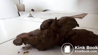 Big soft poop on bathroom floor