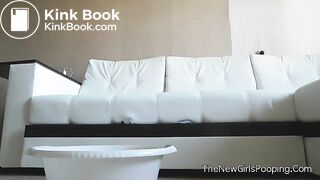 Girl in white socks poops in tub