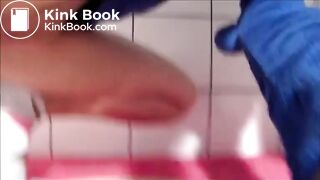 Nice view of a girl asshole while she is shitting a very big load