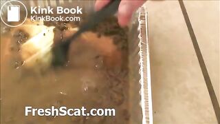 BustyBBWWithHairyPussyShitsAndPissesAndThenBakesBrowniesWithScat