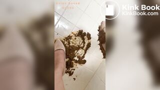 Pooping and messing it on the floor