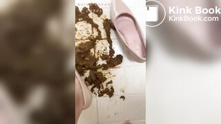Pooping and messing it on the floor