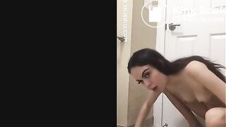 Beautiful teen shitting