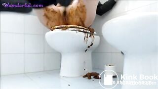 Shit on the toilet seat and smeared shit on the face
