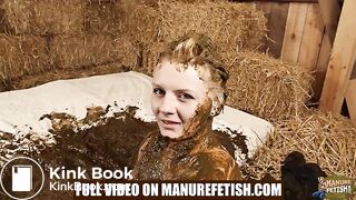 City Girl Emily Manure Spa Teaser - playing in cowshit