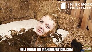 City Girl Emily Manure Spa Teaser - playing in cowshit