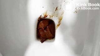 Very thick unflushable poop