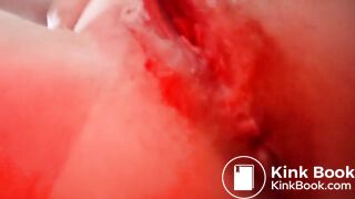 Young blonde's constipated poop