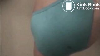 Girl is filling her panty with liquid shit