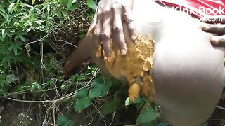 Outdoor pooping and smearing
