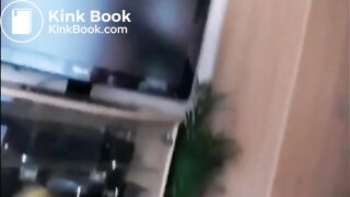 Girl shitting big pile on her hand