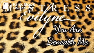 Strict English mistress performs for her slave