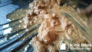 Ebony enema explosion