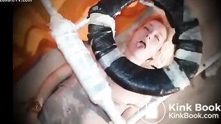 Cute blonde sucks cock while getting pissed and shit on by her boyfriend