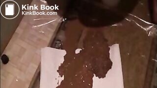 Mature wife is doing a lot of liquid shit on the floor