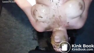 Intense scat throat fuck