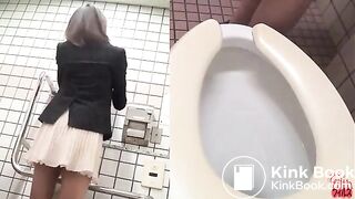 Japanese girl pushes shit out