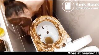 Girl shits smears and eats