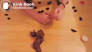 Dildo in ass shit in mouth