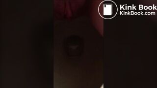 Sweet redhead girl shitting in the toilet