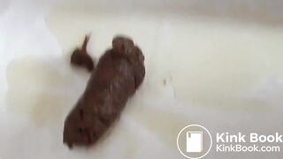 German lady poops a fat sausage